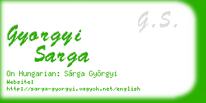 gyorgyi sarga business card