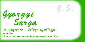 gyorgyi sarga business card